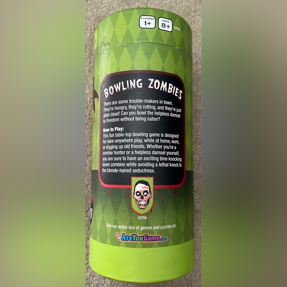 Wood Bowling Zombies Tabletop Bowling Game - great for home, vacation or recess! - Picture 2 of 5